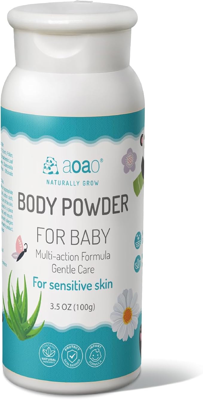 Baby Body Powder | Cornstarch + Lavender Pollen Formula, Gentle Care & Rash Prevention, Talc-Free, Soothing & Moisture-Absorbing, Newborn Essential, Suitable for Sensitive Skin, 100g/3.5oz (1pack)