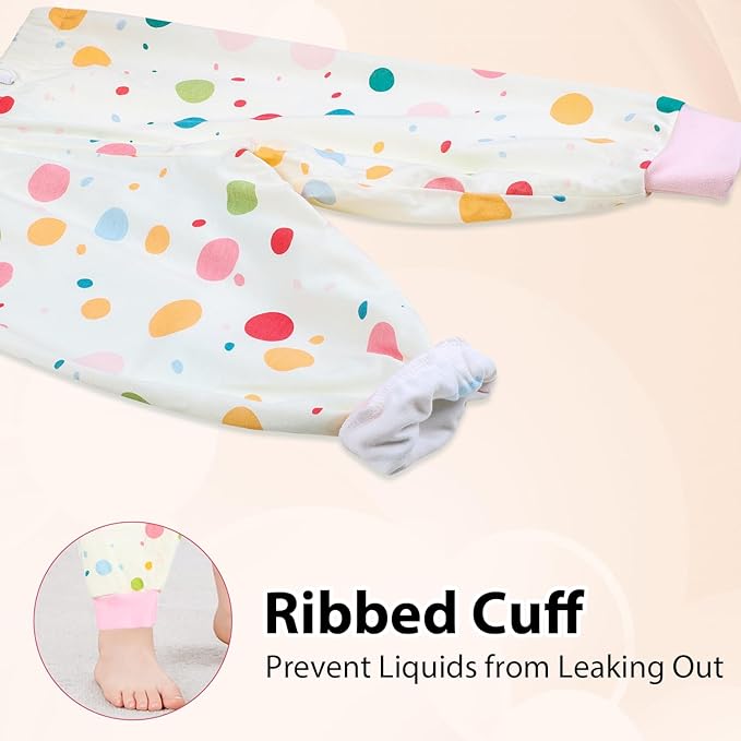 MOEMOE BABY Waterproof Diaper Pants for Potty Training 2 Packs Overnight Diaper Short for Toddler Boys and Girls
