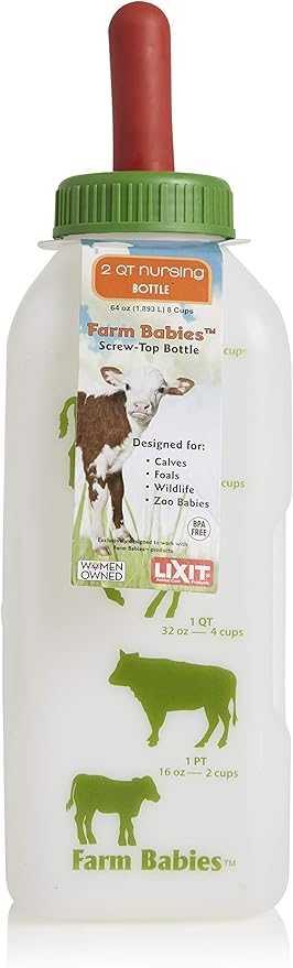 Lixit Nursing Bottle for Farm Animals, WHITE, 64 Fl Oz (Pack of 1)