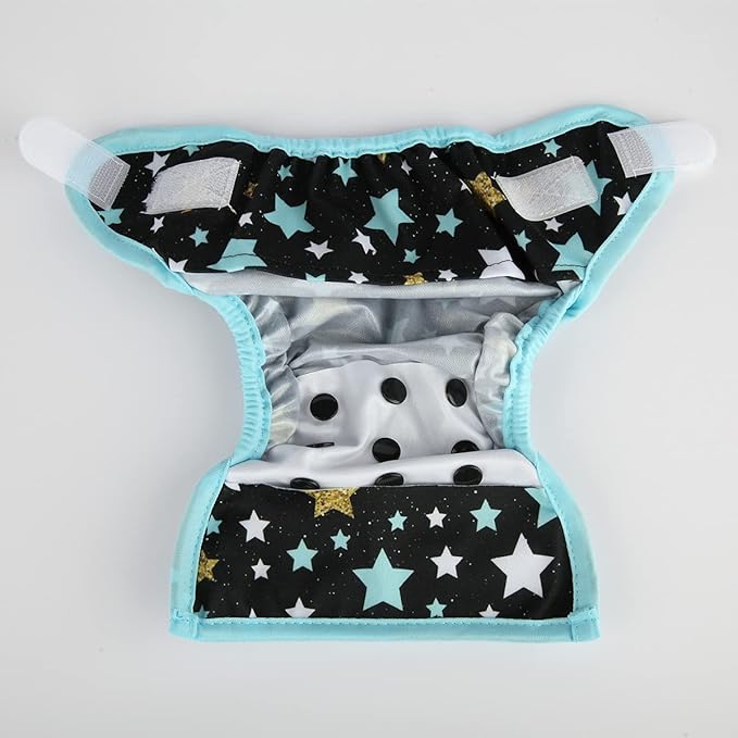 Newborn Baby Cloth Diaper Cover Nappy Hook and Loop (Twinkle Stars)