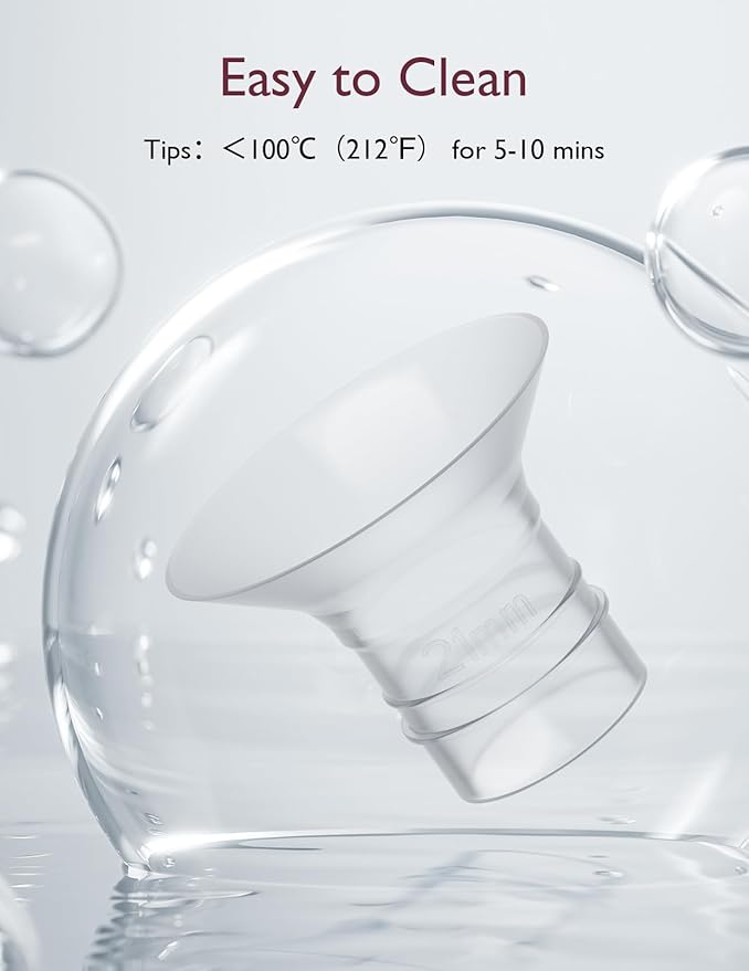 Momcozy Flange Insert 21mm Compatible with 24mm Flange/Shield of Most Pumps, Fit for Momcozy S9Pro/S12Pro/S12Pro-Quick Replacement Accessories, 4PCS 21mm