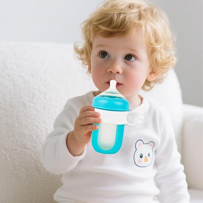 Silicone Baby Bottle Handles for Boon Nursh Bottles, Easy Grip Bottle Holder for Self Feeding