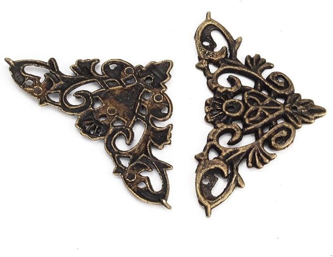 Furniture Decorative Cover Vintage Decor Box Corner Decorative Metal Corners Appliques for Furniture Pack of 20
