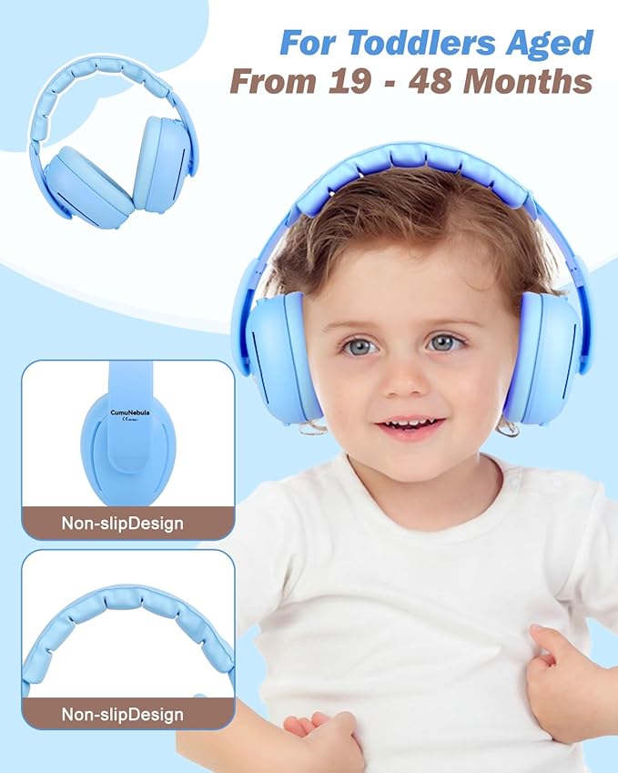 [2-in-1] Baby Ear Muffs Noise Protection - [Two Modes] Baby Headphones for Noise Cancelling Headphones- Infant Headphones Noise Cancelling - Ear Protection for 3 Months to 4 Years