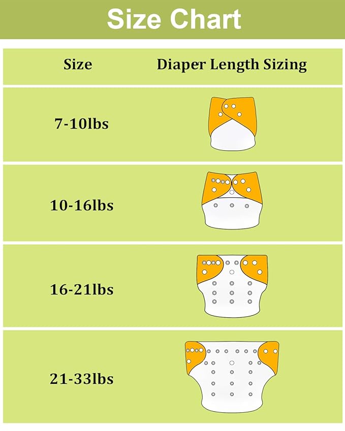 babygoal Cloth Diaper Covers 6 Pack with Wet Bag for Fitted Diapers and Prefolds with Double Gussets, Adjustable and Reusable for Baby Boys and Girls