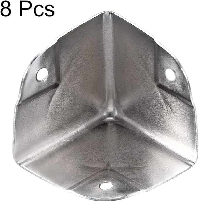 uxcell Metal Box Corner Protectors Box Edge Guard Protector 40 X 40 X 40mm Silver Tone 8pcs for Table Corners and Desk Corners