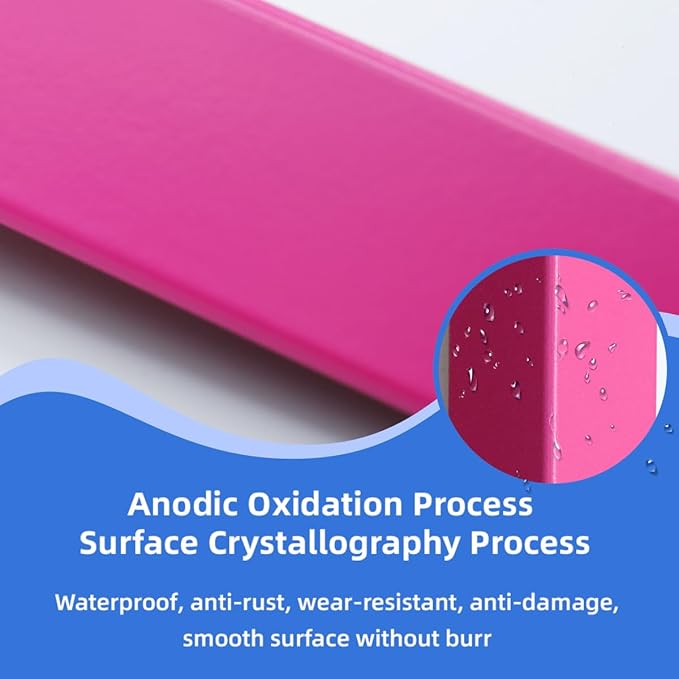 4 Pcs Aluminum Angle Corner Guards, 1" x 1" x 39.4" Metal Wall Corner Protector L-Shaped Molding Trim for Wall Door Frame Cabinet Protection Decoration, 2 mm Thickness, Rose Pink