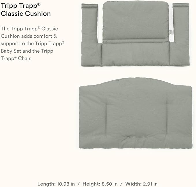 Stokke Tripp Trapp Classic Cushion 2, Glacier Green - Pair with Tripp Trapp Chair or High Chair for Support & Comfort - Machine Washable