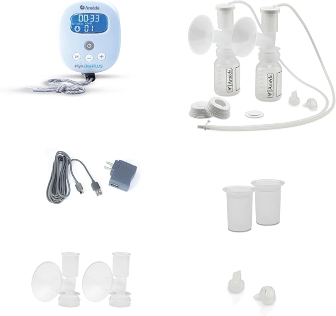 Ameda MYA Joy Plus Electric Breast Pump | Rechargeable Breast Pump | Portable Breast Pump Hands Free | Hospital Grade Breast Pump | Includes HygieniKit & Ameda Pump Parts | Hands Free Breast Pump