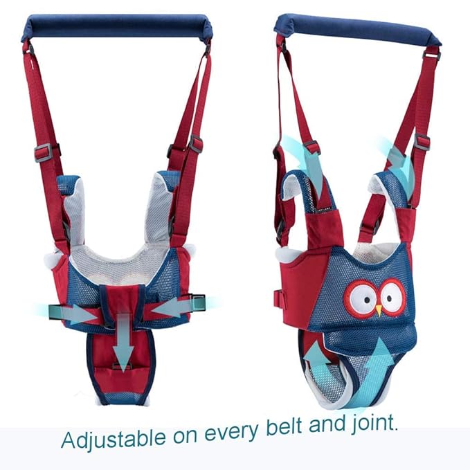 Baby Walking Harness, Handheld Kids Walker Helper, New Upgrade Breathable and Adjustable Toddler Infant Walker Harness Assistant Belt with Instructions for 7-24 Month (Gray)