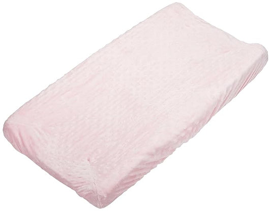 Rumble Tuff Minky Dot Changing Pad Cover, Standard Size, Super Soft Baby Nursery Essentials - Pink