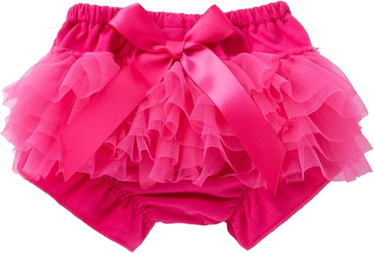 Infant Baby Girls Tutu Skirt Toddler Ruffled 𝐃iaper 𝐂overs Cute Lace Ruffled Tiered Bloomers Bubble Shorts Underwear