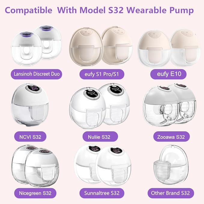 12PCS Duckbill Valves Silicone Diaphragm Compatible with eufy S1 Pro S1 E10, Lansinoh Discreet Duo, NCVI NICEGREEN Nuliie Zooawa S32 Breast Pump Parts S32 Pump Replacement, for Lansinoh Pump Parts