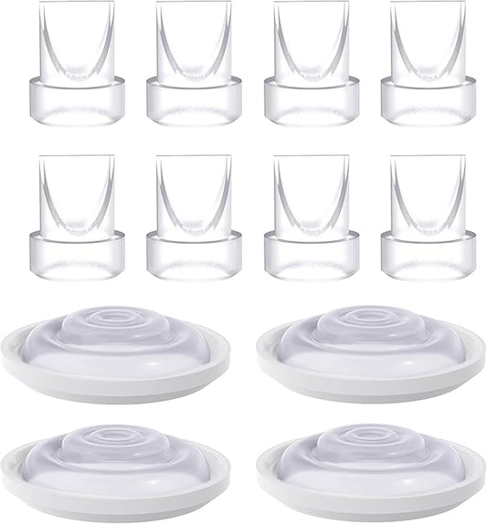 Duckbill Valves and Silicone Diaphragms Replacement Parts for Compatible with Medela Breast Pump, 8 Duckbill Valves and 4 Silicone Diaphragms Only