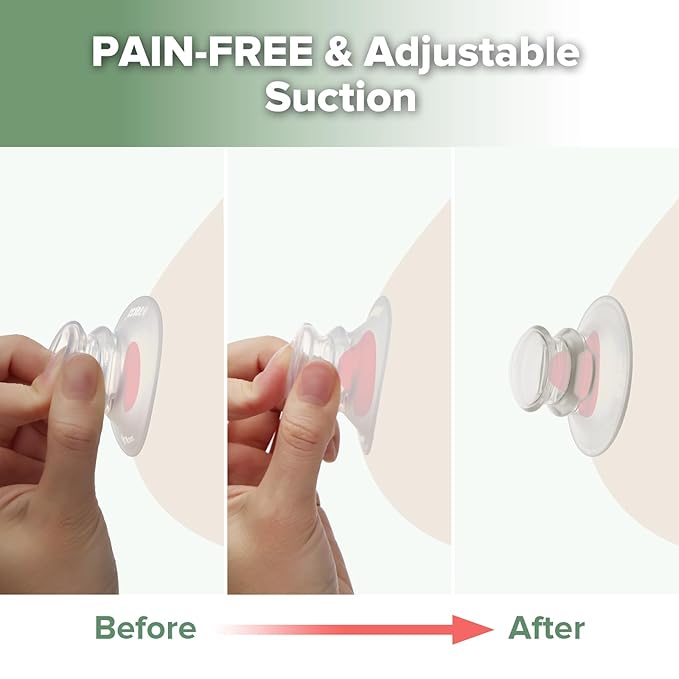 haakaa Silicone Nipple Correctors for Flat, Short or Inverted Nipples, Inverted Nipple Corrector for Breastfeeding with Storage Case, M