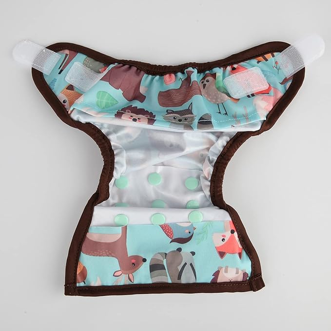Newborn Diaper Cover with Snap and Washing Tab - PUL Material - 1 Count