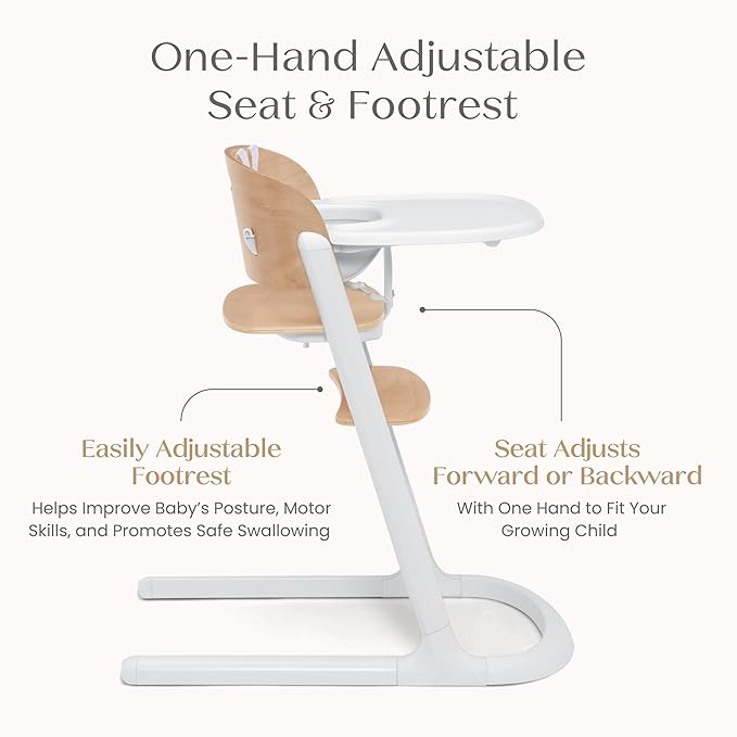 Delta Children Versa Adjustable 3-in-1 High Chair for Babies & Toddlers - 3 Growing Stages from Infant to Adult Seating - Greenguard Gold Certified, White