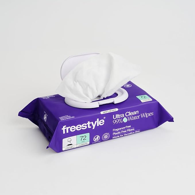 Freestyle Soft Jumbo Baby Wipes, Hypoallergenic and Unscented, Water-Based Wet Wipes for Babies, Finely Suited for Sensitive Skin, Thick & Oversized, Pack of 6, 72 Wipes Per Pack