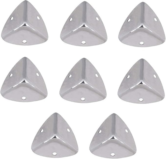T Tulead Corner Protectors Silver Corner Cabinet Protector Iron Box Corner Guard Case Edge Protectors Shelf Corner Protector 1.1"x1.1"x1.1" - Pack of 8 with Screws