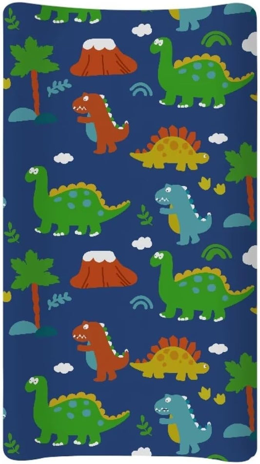 Dinosaur Tree Changing Pad Cover Lightweight Cozy Changing Table Cover for Boys Girls Soft Nursery Pad Change Cover Dust Cover Comfy Stretchy Sheet Crib Mat