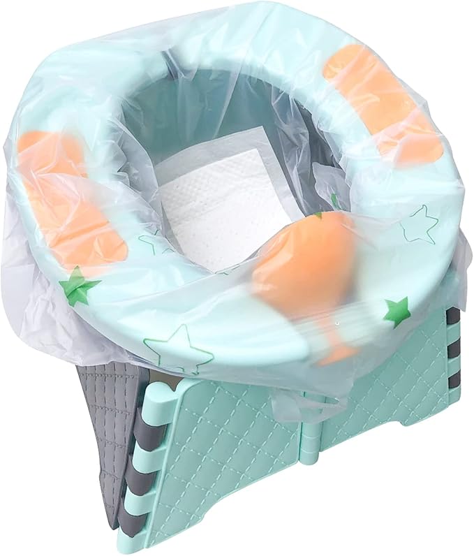 Potty Chair Liners, Portable Disposable Potty Liner Bags for Universal Potty Training Toilet Seat, Toddler Outdoors Travel Baby Toilet Liners - 30 Pack