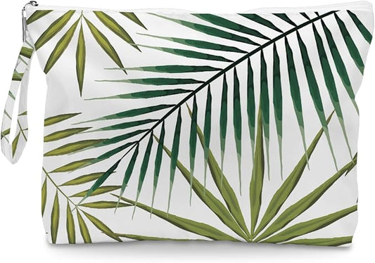 Fokongna Palm leaves Wet Bag Travel Wet Dry Bag Beach Bag Diaper Bag Wet Bag For Swimsuit Travel Makeup Bag Toiletry Bag