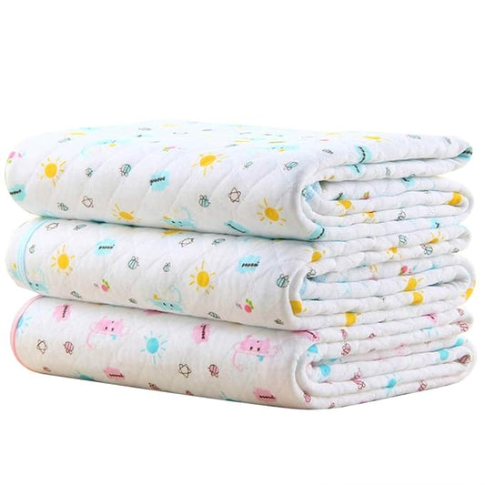 Waterproof Changing Pads Portable - Breathable Leak Proof Mattress Pad Protector Baby Changing Mat for Toddler, Kids Pack of 3 (M (27.5 x 19.7 Inch))