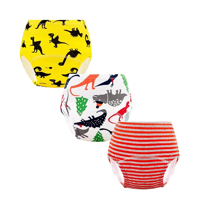 Potty Training Pants for Girls, Toddler Learning Designs Training Underwear Pants(8 Packs, Blue, 3-4T, M)