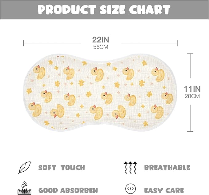vvfelixl Baby Burp Cloths Cute Yellow Rubber Ducks Baby Newborn Cotton Burping Cloths Set Babys Washcloths 4 Pack