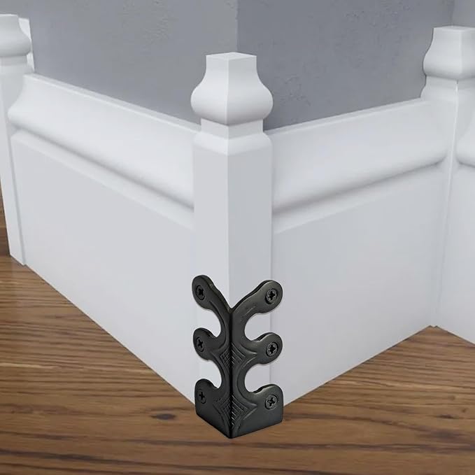 Baseboard Protector - Antique Corner Protectors, Brass Skiffers | Edge Corner Protectors Metal Skiffer, Decorative Protector Cover, Solid Brass Skirting Board Corner Protectors, Corner Guard for Home