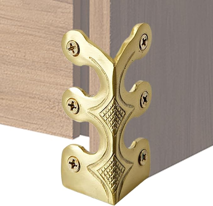 Baseboard Protector - Antique Corner Protectors, Brass Skiffers | Edge Corner Protectors Metal Skiffer, Decorative Protector Cover, Solid Brass Skirting Board Corner Protectors, Corner Guard for Home
