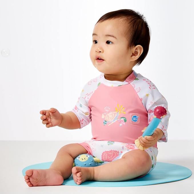 Splash About Happy Nappy Sunsuit, Swimsuit for Babies & Toddlers with Built-in Swim Diaper