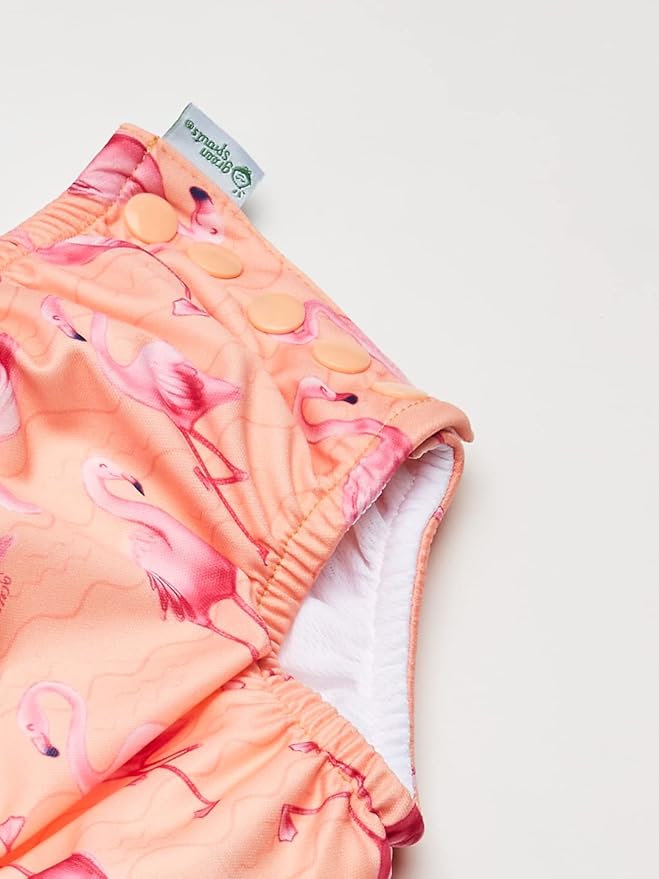 i Play Girls Reusable Absorbent Baby Swim Diapers Coral Flamingos 18 Months