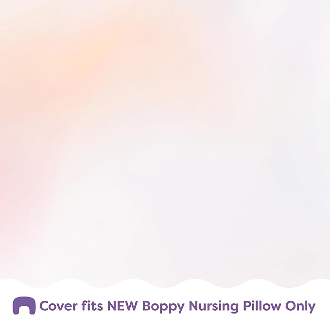 Boppy Nursing Pillow Cover - Soft, Hypoallergenic Washable Microfiber Bottle & Breastfeeding Pillow Covers (Redesigned Feeding Pillow Sold Separately) - Rainbow Sherbet