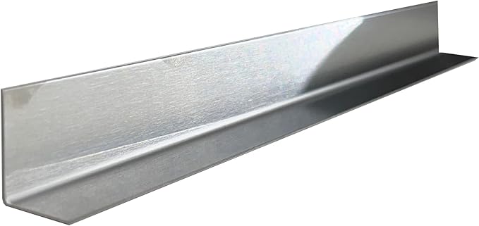 Brushed 304 Stainless Steel Universal Gap Filler Finishing Angle Trim Kit Elements (Inner Finish, 1" x 3/4" x 36")