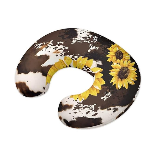 Brown Cow Sunflower Baby Mom Nursing Pillow Cover Breastfeeding Pillow Cover Print Cute and Safety 1 Pack and 2 Pack Girls Boys Essentials