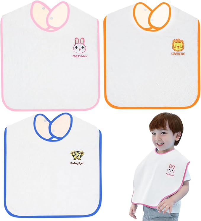 Bibs Set Large Toddler Bibs Ultra Soft & Absorbent,Pullover Baby Bibs for Drooling Feeding
