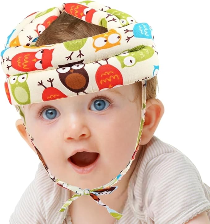 Toddler Baby Safety Helmet, Adjustable Cushion Breathable Infant Baby Protection Hat