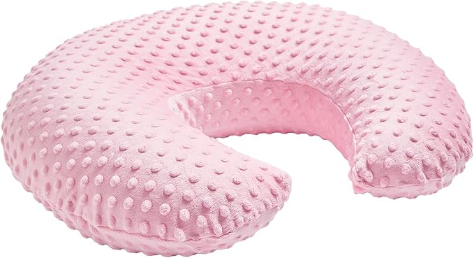Baby Nursing Pillow Cover, Nursing Pillow Slipcovers for Breastfeeding Moms, Ultra-Soft Fit Standard Infant Nursing Pillows for Infant Newborn Baby Boy Girl (Candy Pink)