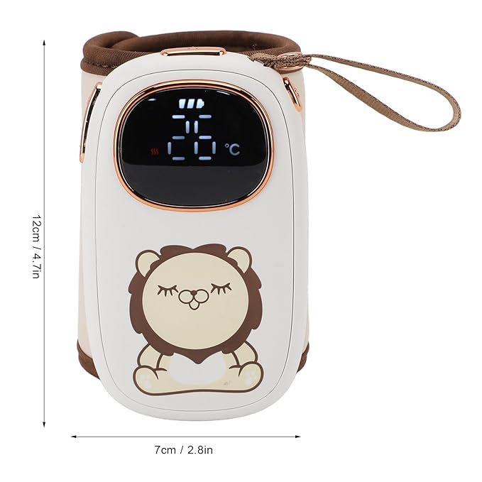 Portable Bottle Warmer Sleeve, Fast Heating 18W USB Rechargeable Baby Milk Heater with Insulation Wrap for Travel, Compact Milk Warmer for , 8000mAh Battery