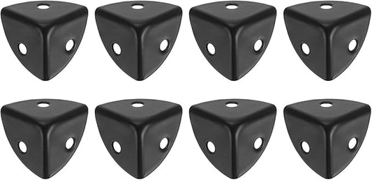 uxcell 8Pcs Decorative Box Corner Cover, 18mm Metal Edge Guard, Furniture Corner Edges Protector, Black