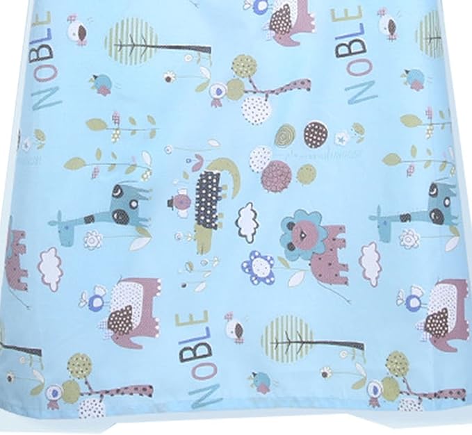 Garosa Breastfeed Nursing Cover Breathable Baby Nursing Coverage Blanket with Elastic Shoulder Straps Lightweight Breathable Cotton Feeding Cover (Blue)