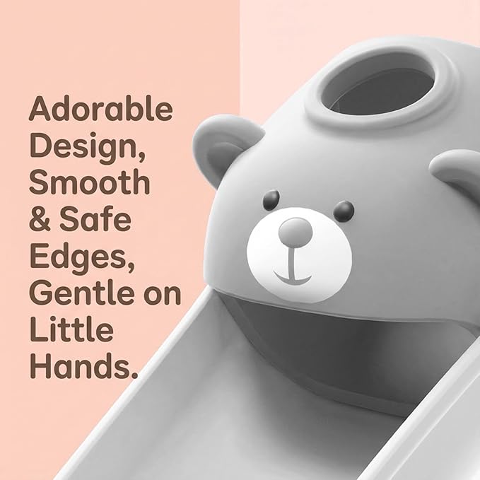 Faucet Extender for Toddlers with Temperature Sensor, Sink Extender for Kids Hand Washing, Fits Most Standard Bathroom Kitchen Faucets (Not for Pull-Out or Extra Wide), Cute Bear Design