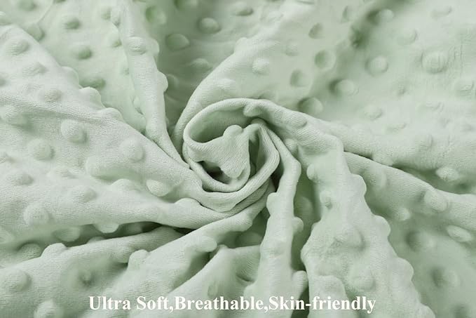 Dot Changing Pad Cover Set 2 Pack Stretch Ultra Soft for Baby Girls and Boys Light Green&Cream
