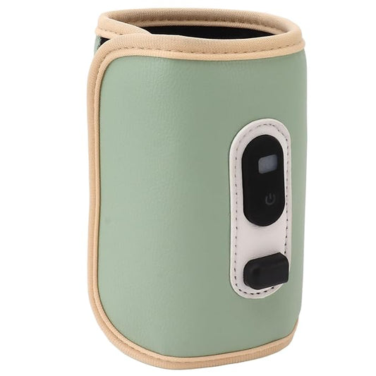 USB Bottle Warmer, Portable 5 Speed Adjustable Bottle Warmer for Breast Milk (Green)