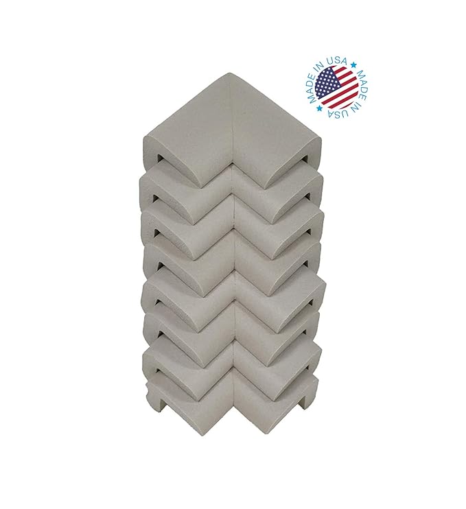 Kidkusion 8 Piece Corner Guards Cushion, Off White