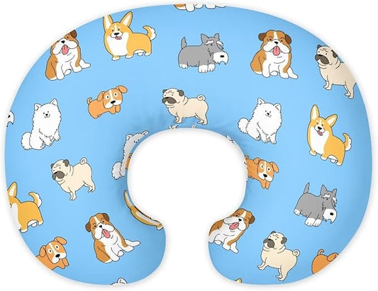 Puppy 2 Nursing Pillow Cases for Newborn Support for Breastfeeding, Bottle Feeding & Bonding Feeding Pillow Cover Stretchy Comfortable Pillow Slipcover Cover Only