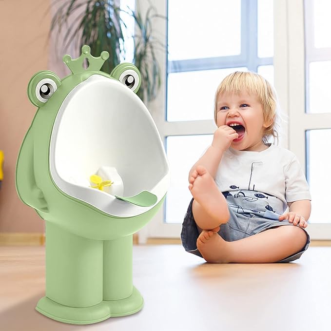Potty Training Urinal Boy Urinal Kids Toddler Pee Trainer Bathroom Funny Baby Training Potties（Green）