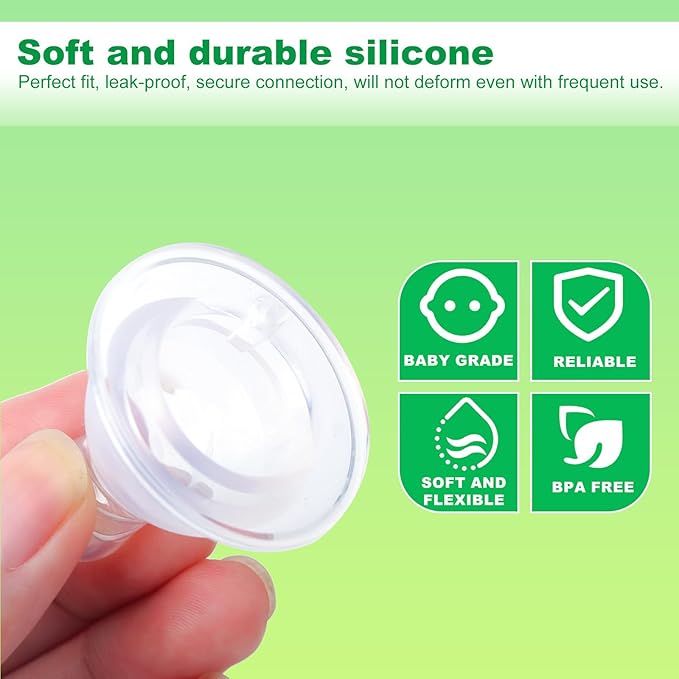 6pcs Silicone Level 1 Nipple for Dr. Brown’s Bottles, 1.5 Inch Preemie Slow Flow Narrow Transitional Size 1 Nipple Sippy Straw Spout Replacement Accessories Compatible with Dr. Brown’s Bottle