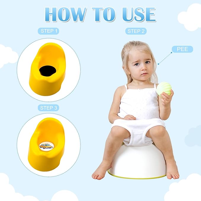 Geyee 24 Pcs Potty Training Stickers Potty You Pee on Toilet Reveal Stickers Chart Reusable Pee Decals Color Changing Seat Toilet Targets for Boys Girls Kids Training Use(Vehicle)